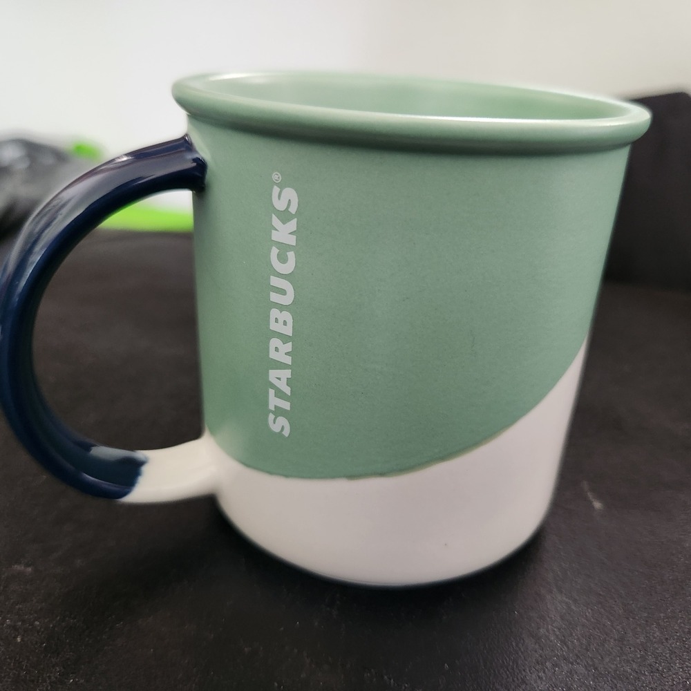 Starbucks Green & Blue Coffee Mug 12 fl oz 2017 Mug
